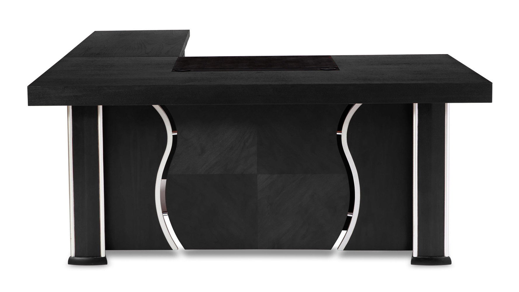 Pierce Desk Black Oak Right Return