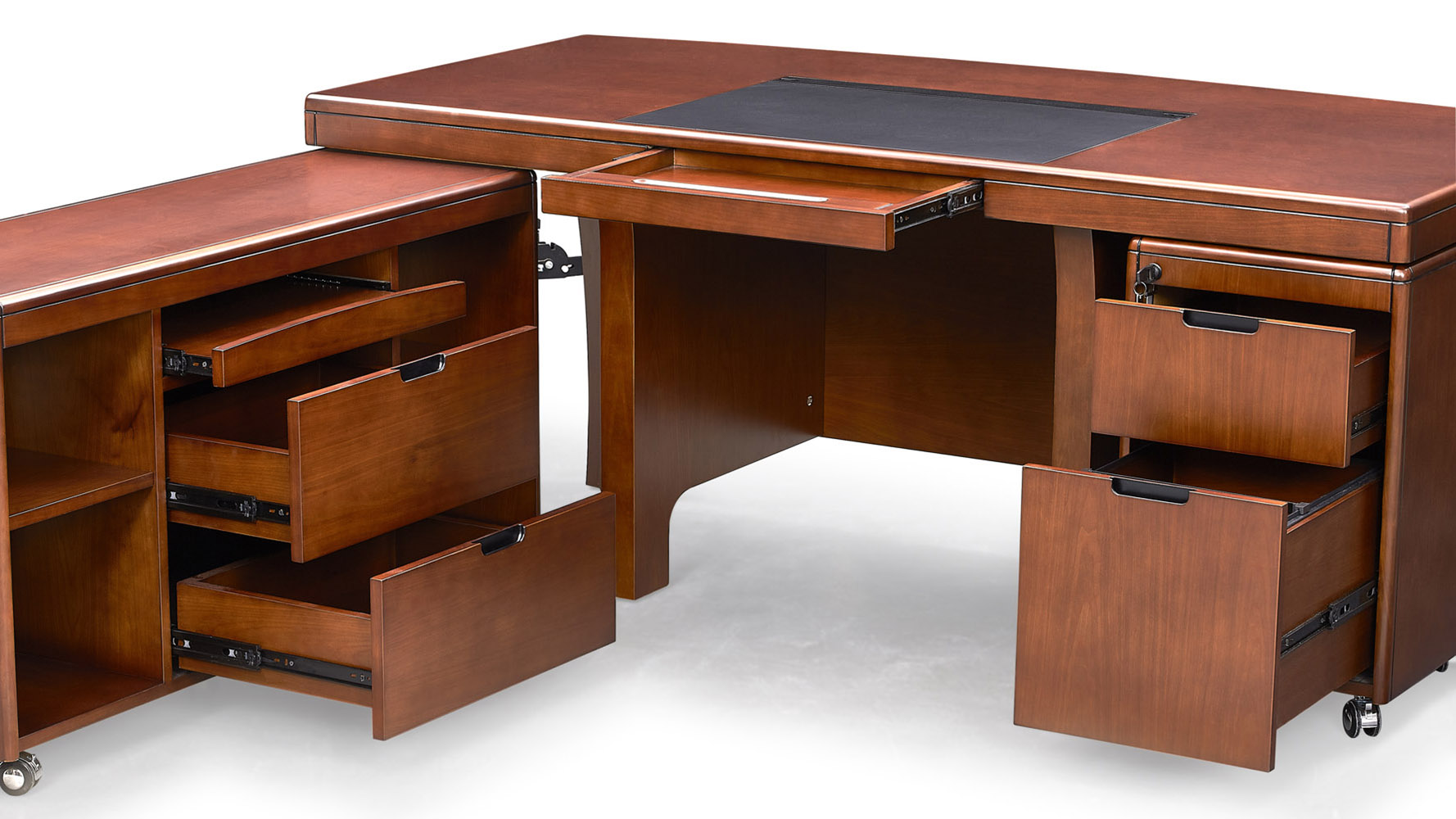 Desk With Return / Ford Desk with Return Dark 49 w 24 d x 31 h