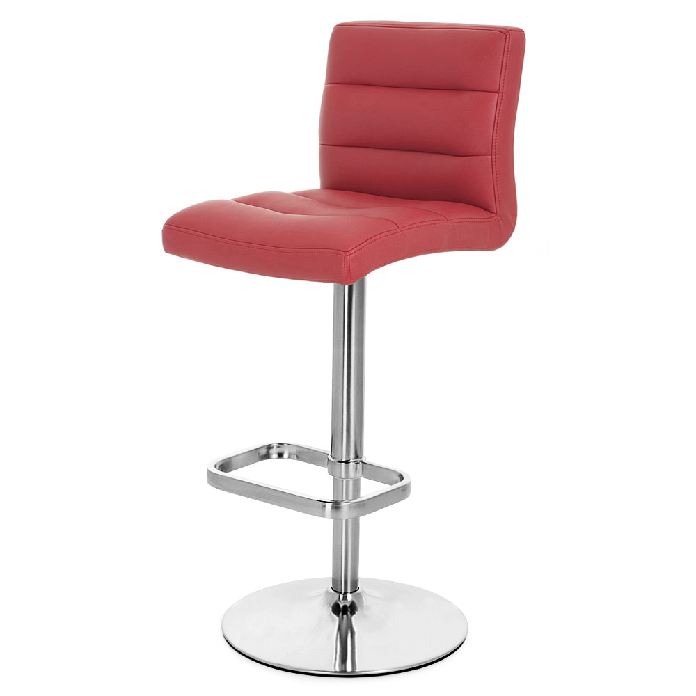 Lush Adjule Height Swivel Armless Bar Stool With Chrome Base Free