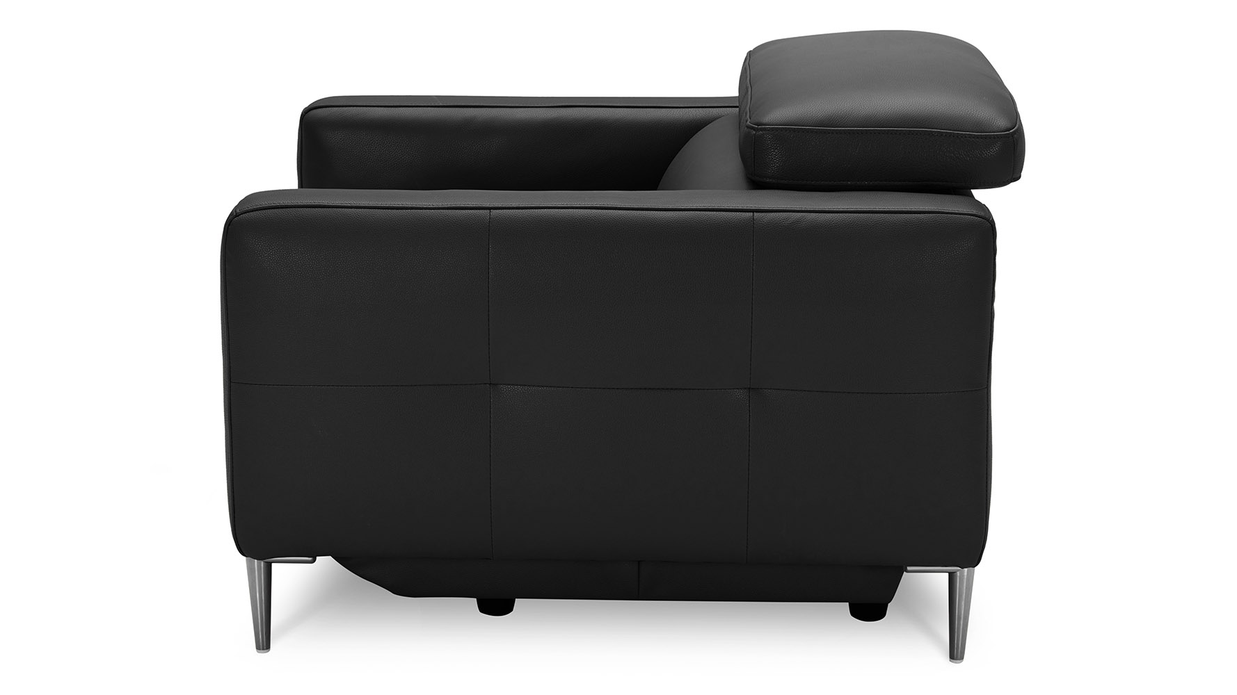 Reno Reclining Sectional with One Arm Chair Black