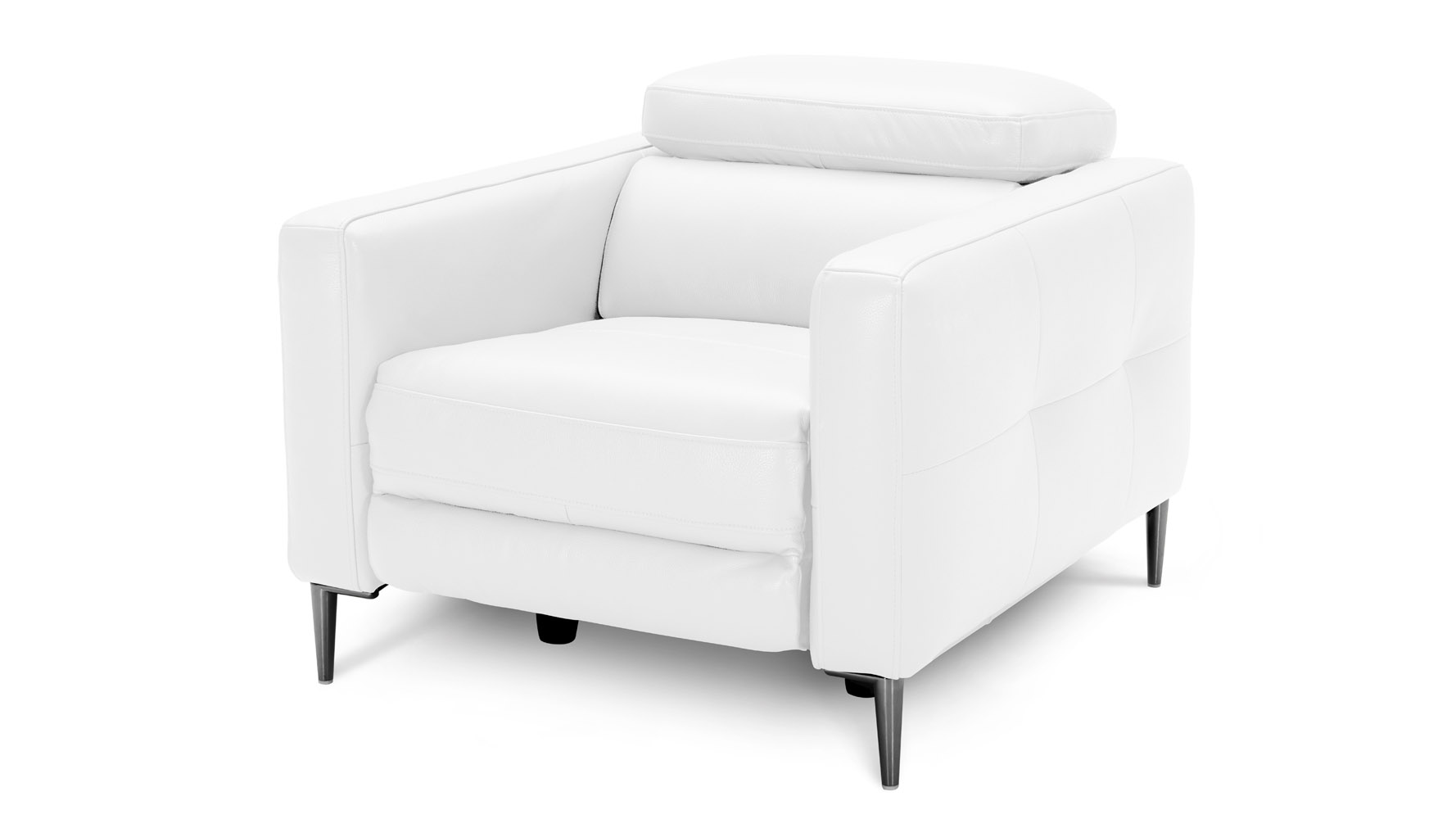 Reno Reclining Sectional with One Arm Chair White