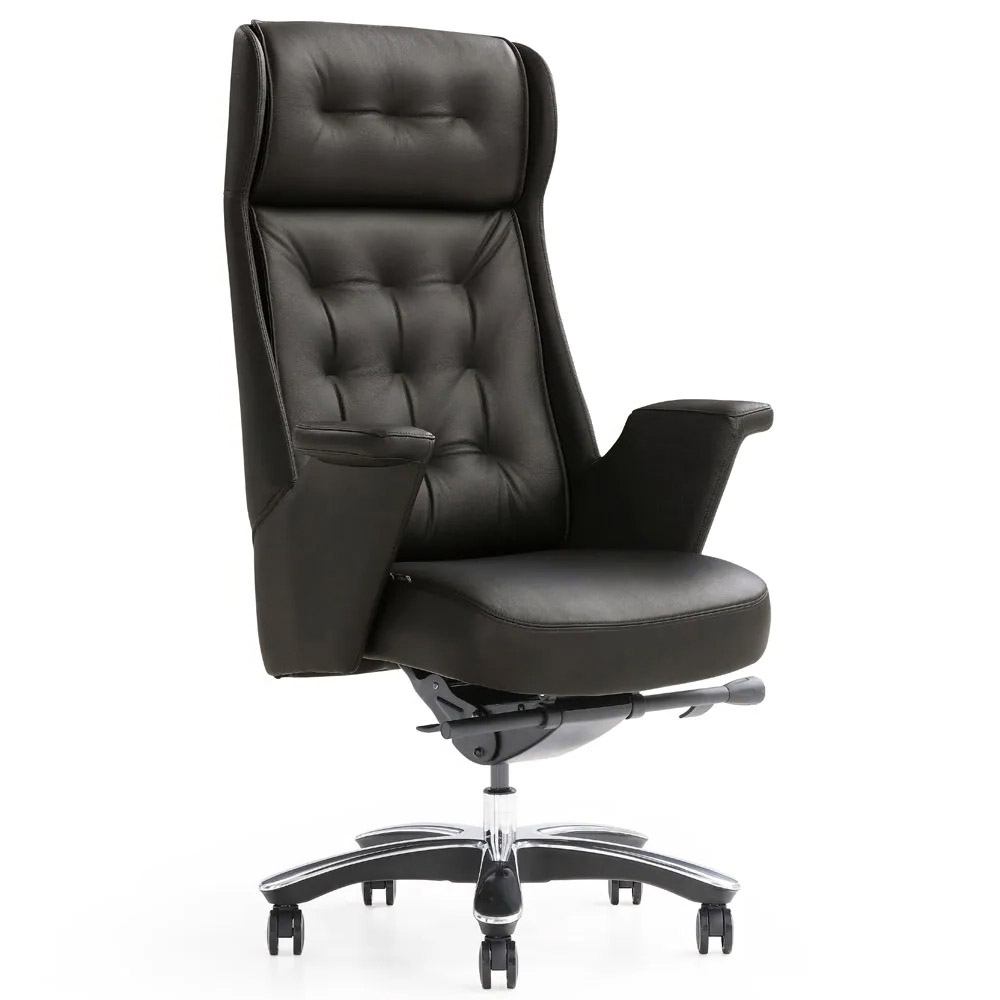Rockefeller Leather Executive Chair Zuri Furniture