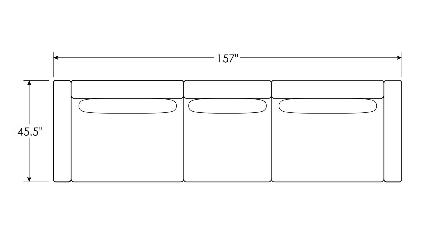 Soriano 157 Inch Long Sofa