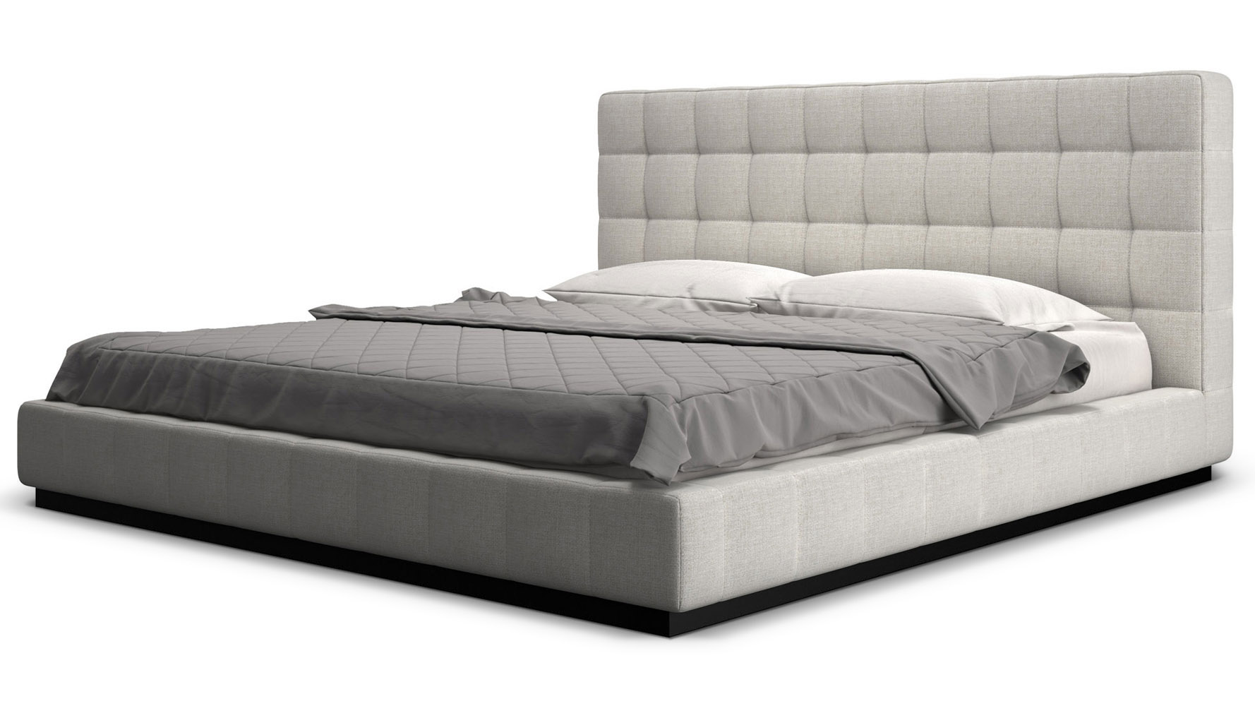 Verona Moonbeam Fabric Bed Zuri Furniture