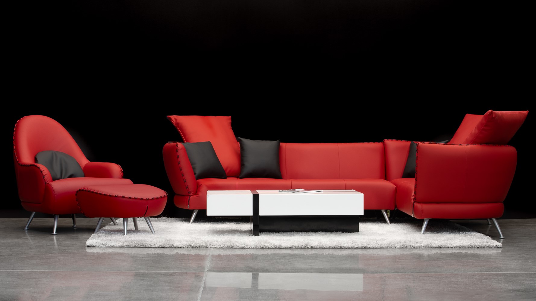 Vitali Sectional - Red