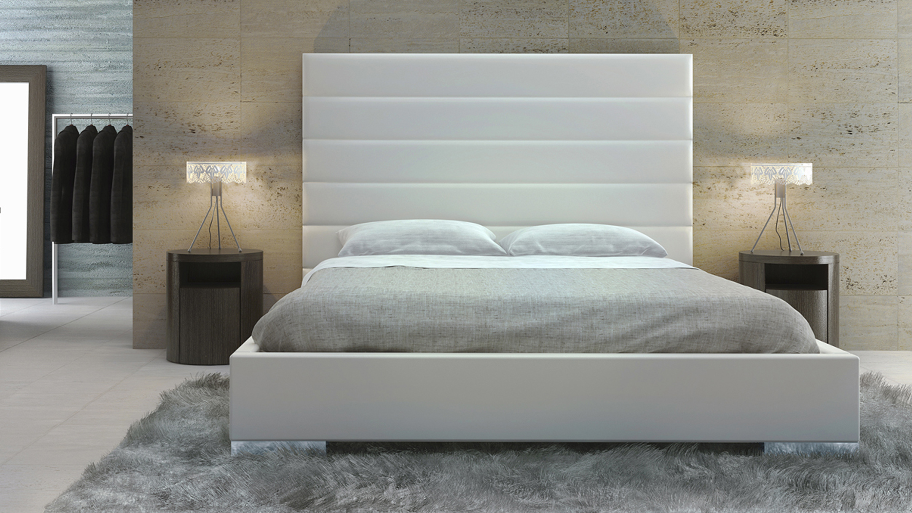 Reina Leatherette Full Size Platform Bed Zuri Furniture Next