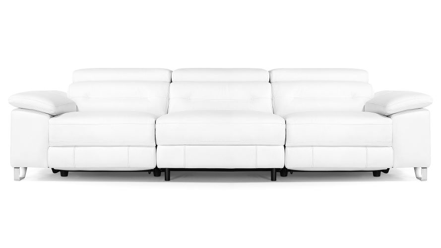 Monaco Reclining Leather Sofa with Consoles | Zuri Furniture