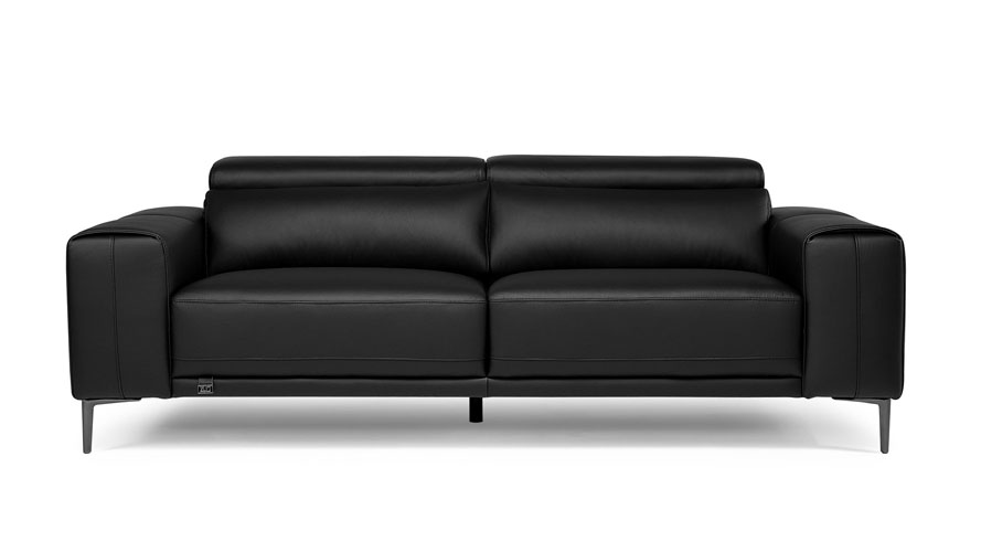 Rousso Leather Loveseat - Dark Teal | Zuri Furniture