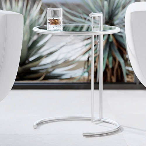 Aileen side table - Brushed Steel