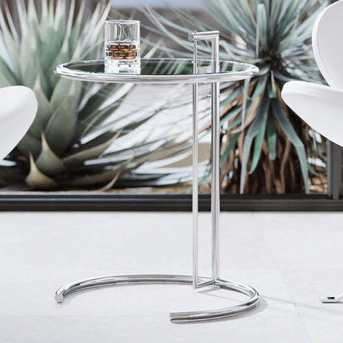 Aileen side table - Polished Steel