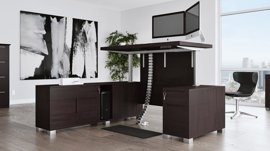 Ford Adjustable Height Desk - Dark