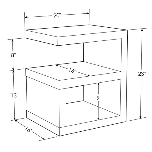 Jayden Side Table White