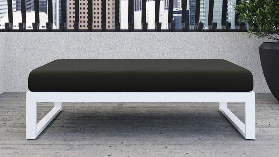 Kore Ottoman - White/Black