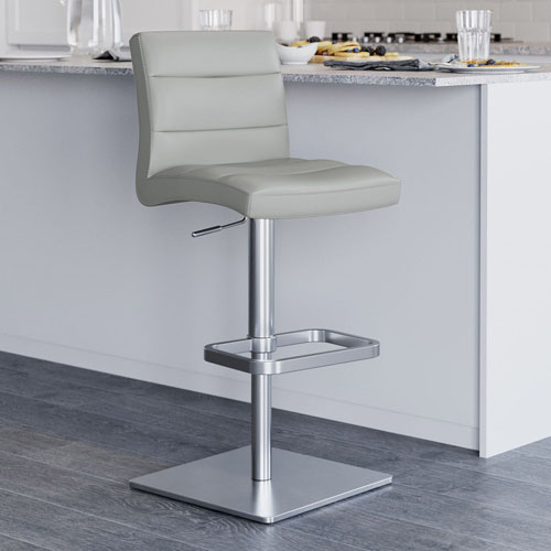 Lush Bar Stool - Square Base - Grey