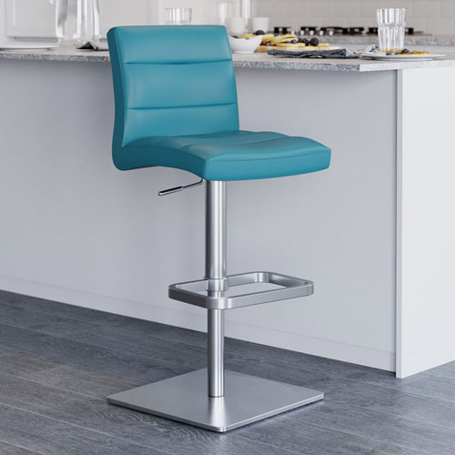 Lush Bar Stool - Square Base - Teal