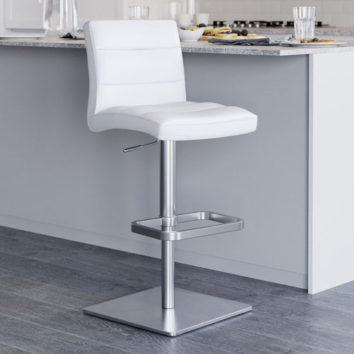 Lush Bar Stool - Square Base - White