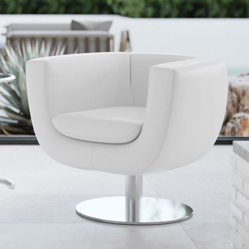 Macie Swivel Chair - White