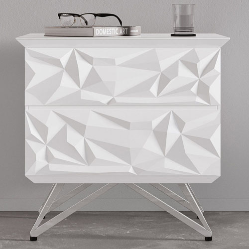 Vortice Accent Table - White