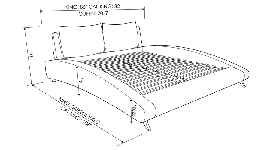 Cadillac Leather Bed White