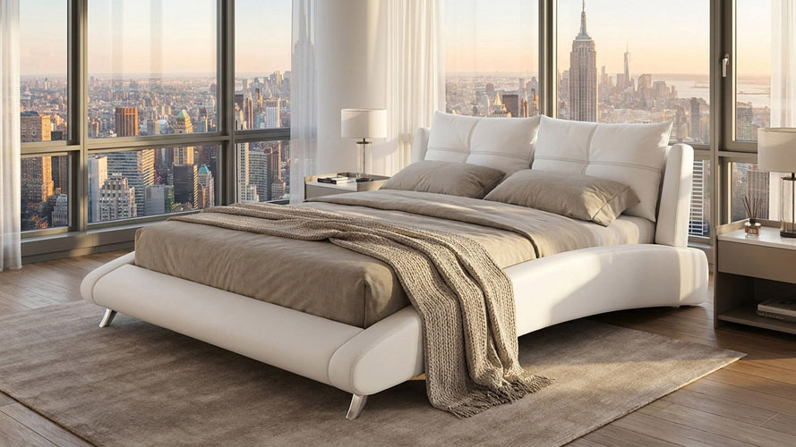 Cadillac Microfiber Leather Bed - Black