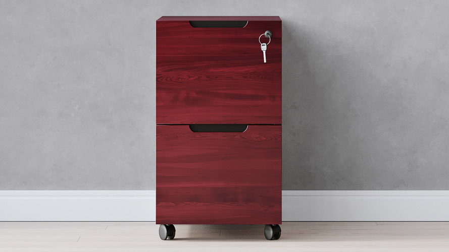 Ergerite Mobile Filing Pedestal - White
