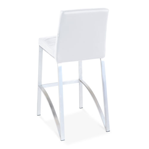 Lynx Counter Height Contemporary Bar Stool with Metal Base Zuri Furniture