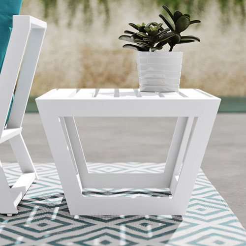 Nadie End Table - White