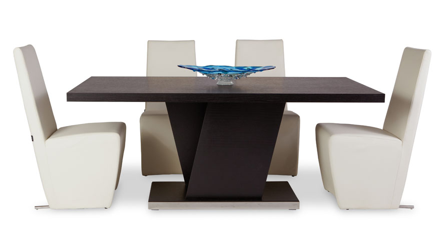 Nelson Espresso Wood Modern Dining Table With Chrome Accent Zuri Nelson Espresso Wood Modern Dining Table With Chrome Accent Zuri Furniture