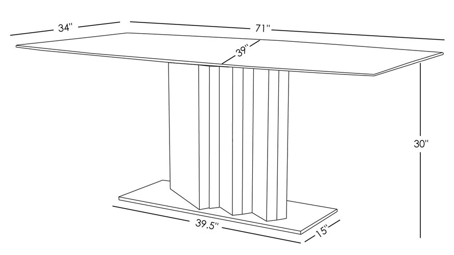 Nero 71" Dining Table