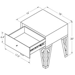 Azure Mirrored Side Table