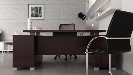 Zuri Furniture Contemporary Modern Ford Desk Dark