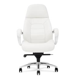 Gates Genuine Leather Aluminum Base High Back Executive Chair